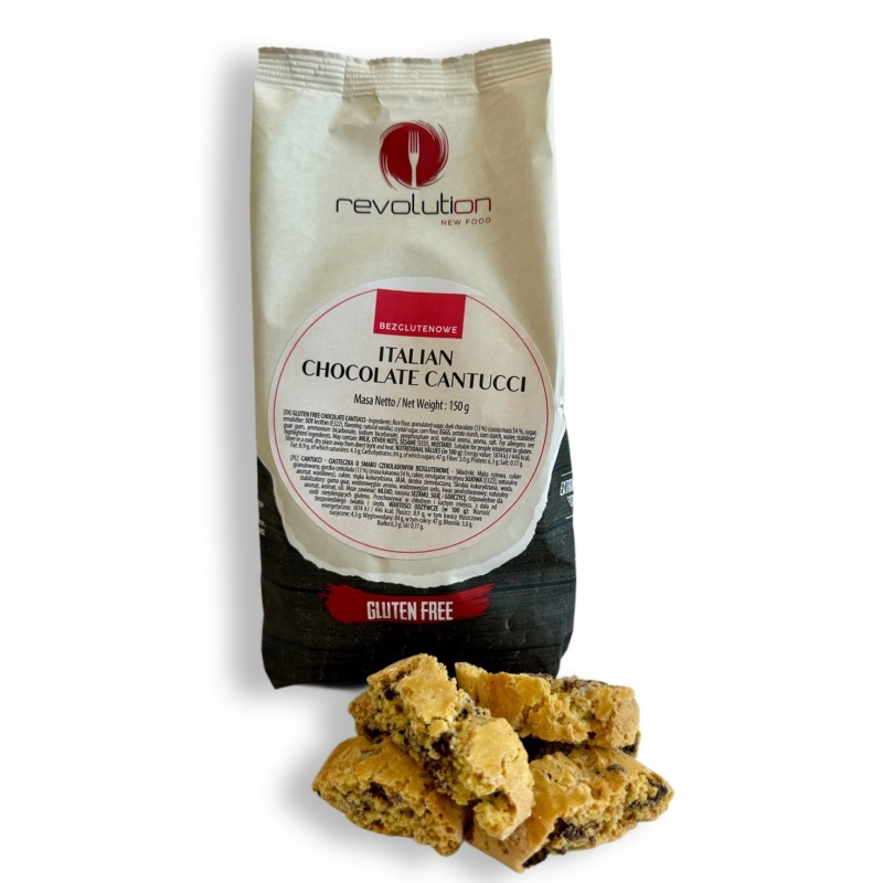 Cantucci – ciasteczka o smaku czekoladowym bezglutenowe 150 g REVOLUTION